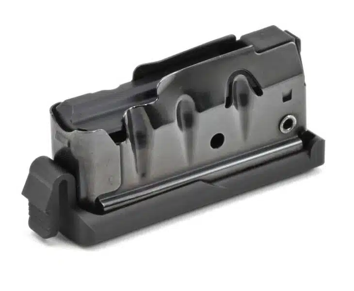 Reliable matte black firearm magazine SV55230, designed for smooth feeding and quick release.