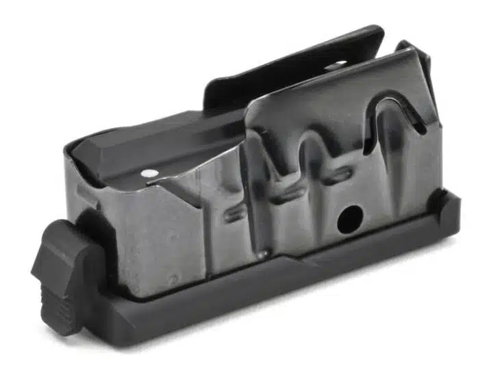 Durable SV55231 metal firearm magazine for smooth, reliable ammunition feeding in various firearms.