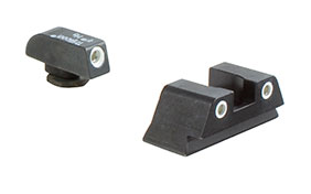 High-performance matte black firearm sights for precision aiming in shooting sports and personal defense.