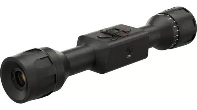 High-performance matte black rifle scope with adjustable turrets for precision shooting and durability.