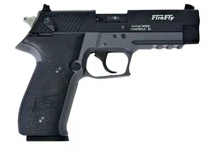 Compact FireFly semi-automatic pistol with ergonomic grip and enhanced accuracy features.