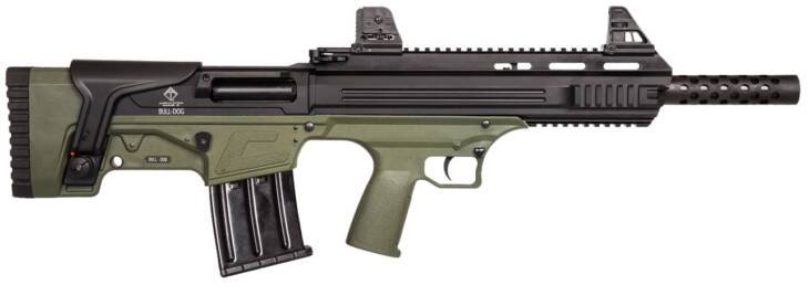 ATIG 410 Tactical Firearm: versatile design with adjustable stock, rail system, and rapid-reload capacity.