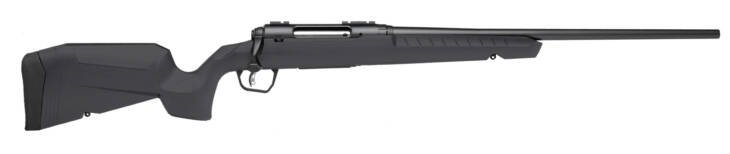 Sleek black bolt-action rifle designed for precision, ergonomics, and exceptional accuracy.