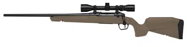 Versatile precision bolt-action rifle with scope, durable synthetic stock, and matte finish for optimal performance.