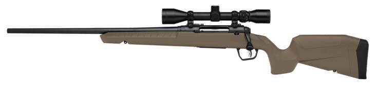 Versatile precision bolt-action rifle with scope, durable synthetic stock, and matte finish for optimal performance.