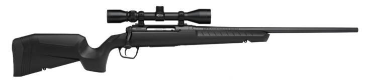 Sleek matte black precision rifle with ergonomic stock and telescopic sight for accurate long-range shooting.