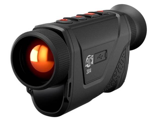 Compact BlazeMono 33538 CE thermal monocular for wildlife observation, hunting, and search operations.