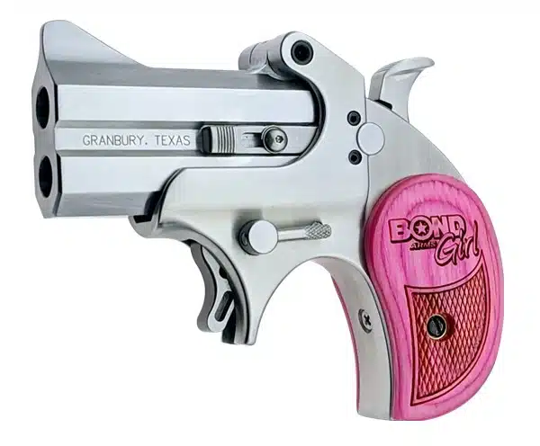 Pink Grip Stainless Steel Revolver - Bond Girl Edition, a stylish blend of function and flair.
