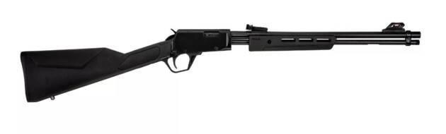 Stylish matte black long gun with ergonomic design for enhanced comfort and performance.