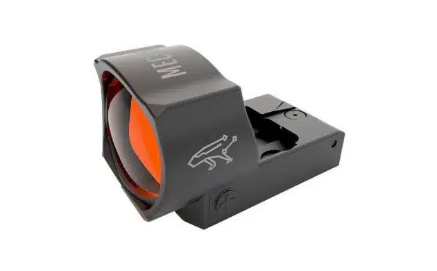 Tactical Red Dot Sight with orange lens for enhanced visibility and quick target acquisition.