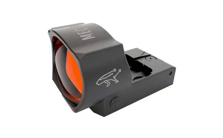 Tactical Red Dot Sight with orange lens for enhanced visibility and quick target acquisition.