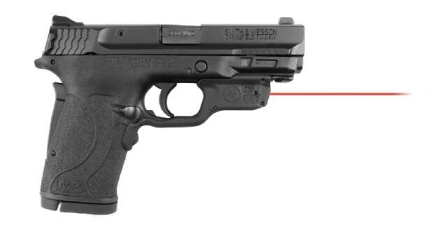 CTLG-459 compact handgun with red laser sight, perfect for accurate shooting and user comfort.