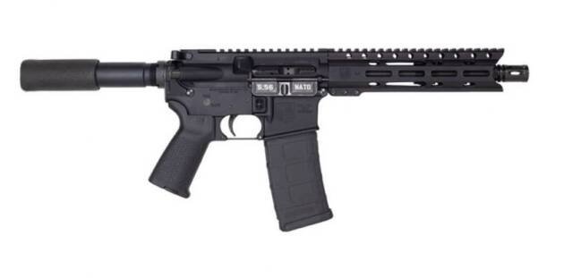 Customizable modern tactical semi-automatic rifle with suppressor and ergonomic design for optimal performance.