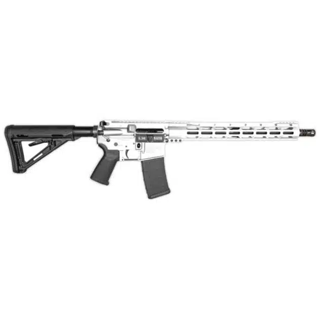 Sleek modern semi-automatic rifle with adjustable stock and accessory rail for enhanced versatility.