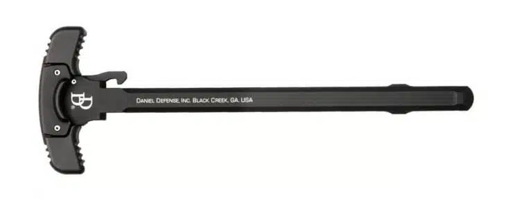 Ergonomic AR-15 Charging Handle with textured grip for improved performance and reliability in use.