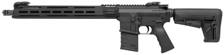 Tactical semi-automatic rifle with adjustable stock, matte finish, and accessory compatibility for optimal performance.