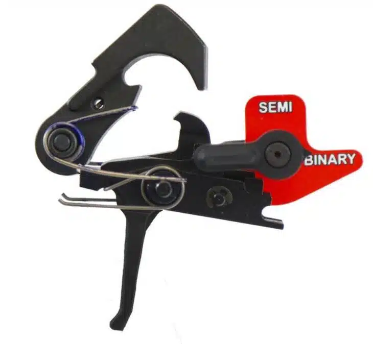 Advanced trigger mechanism with SEMI and BINARY modes for precise and customizable shooting performance.