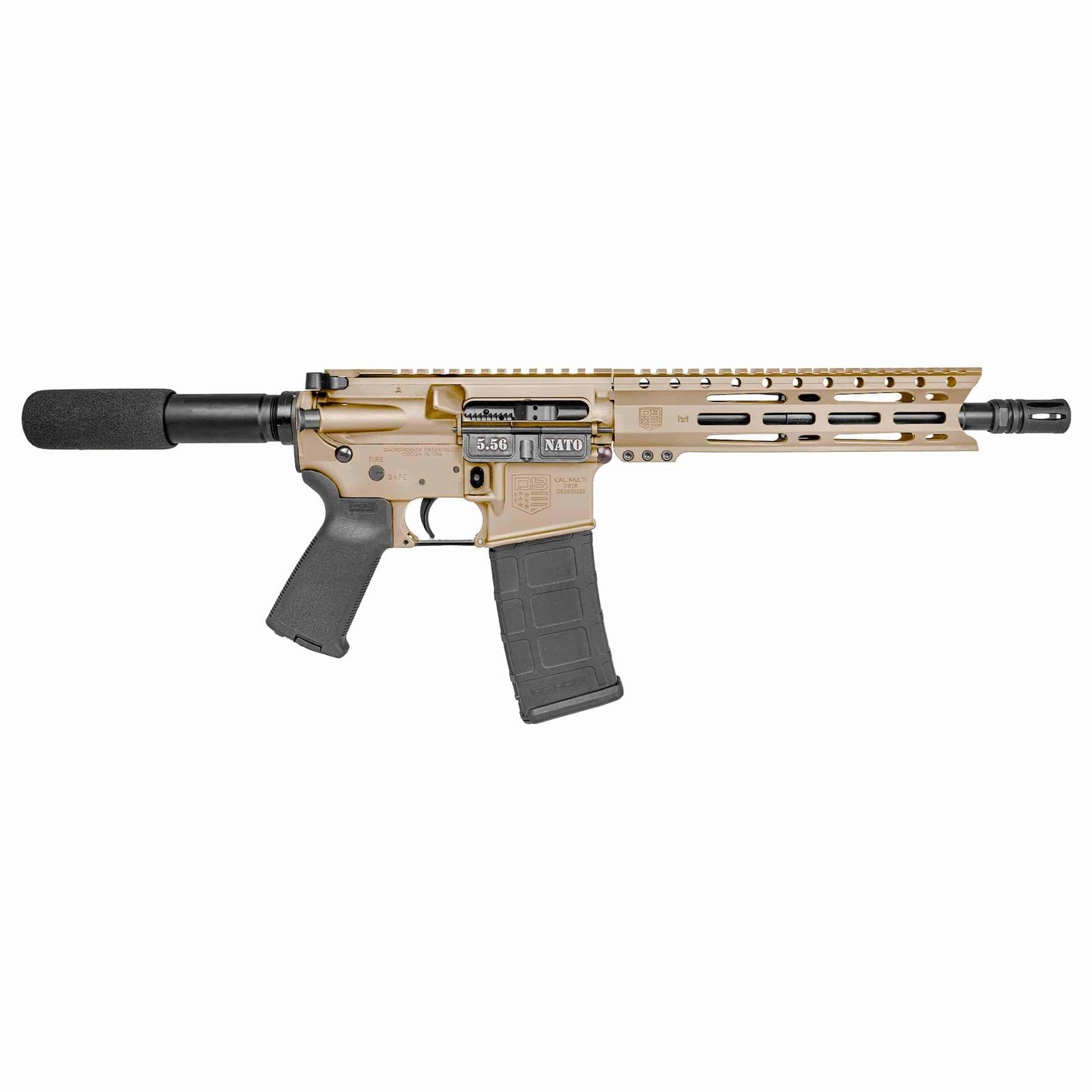 DIAMONDBACK FIREARMS DB-15 PIST 5.56MM FDE 10"