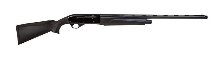 Sleek matte black tactical shotgun ft488e4, ideal for precision hunting and sport shooting.