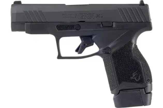 Sleek compact semi-automatic pistol: lightweight, tactical design perfect for self-defense and concealed carry.