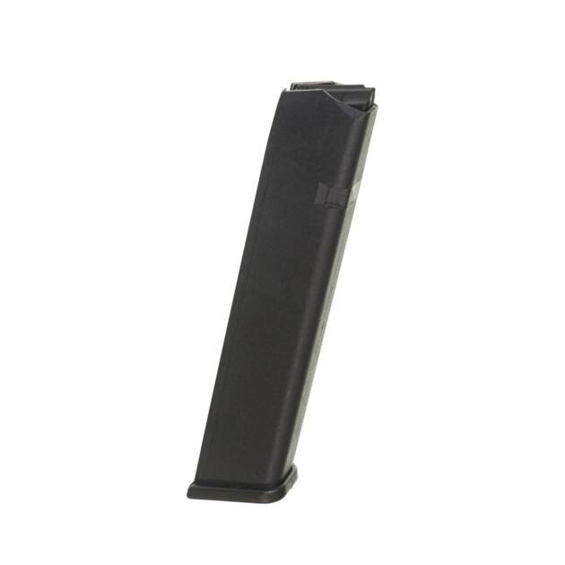 Durable black vertical magazine for firearms, designed for reliability and efficient performance.