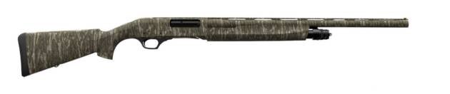 Durable camouflaged shotgun designed for hunting, home defense, and user-friendly performance.