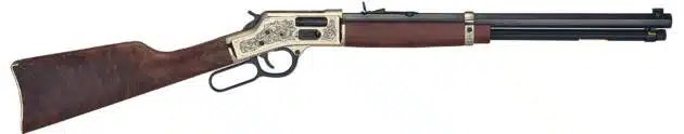 Classic lever-action rifle with elegant wood stock, blending vintage style and modern functionality.