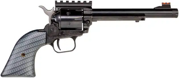 Sleek Heritage RR22B6 TH revolver with Picatinny rail and ergonomic grip for precision shooting.