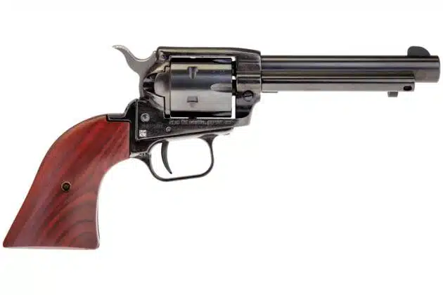 Classic revolver with polished metal and wooden grip, embodying Old West craftsmanship and elegance.