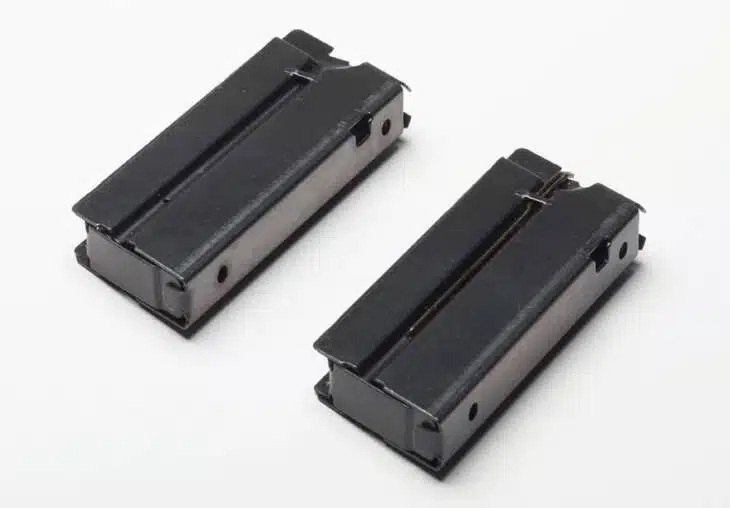 Durable black firearm magazines for reliable loading in sport shooting and law enforcement.