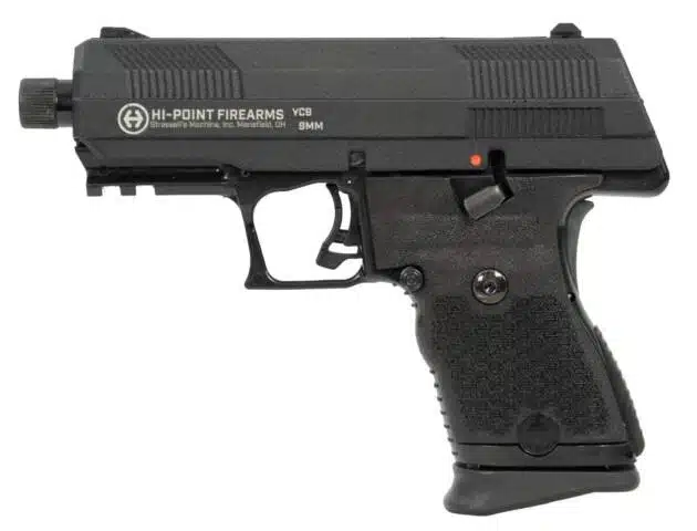 Hi-Point C9: Compact, affordable handgun with ergonomic grip and tactical accessory rail.