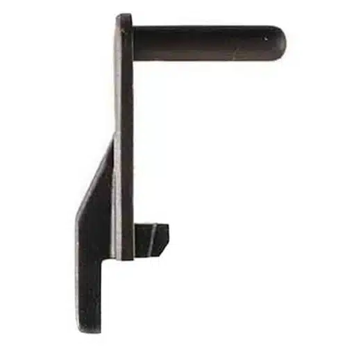 Durable metal lever handle for easy manual operation of latches and valves.