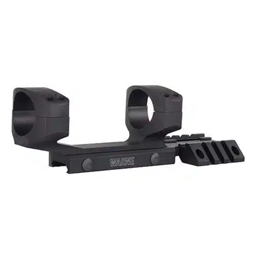 Durable tactical scope mount with Picatinny rail, designed for precision and versatility in shooting.