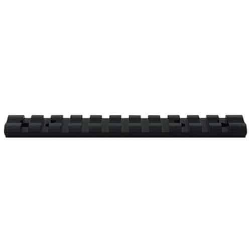 Durable matte black tactical rail system for firearms, perfect for optics and accessories.