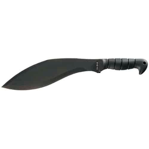 Ergonomic curved black knife for precision cutting in gardening, outdoor survival, and trades.