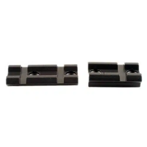 Versatile matte black rail mounts for firearms, perfect for attaching accessories securely.