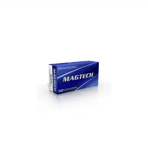 Magtech 9mm Luger ammo, 50 high-quality rounds for reliable performance in shooting activities.