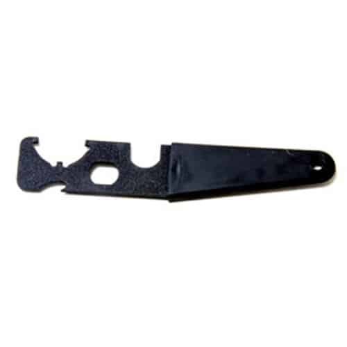 Versatile multifunctional tool: scraper, bottle opener, and wrench for home and outdoor tasks.