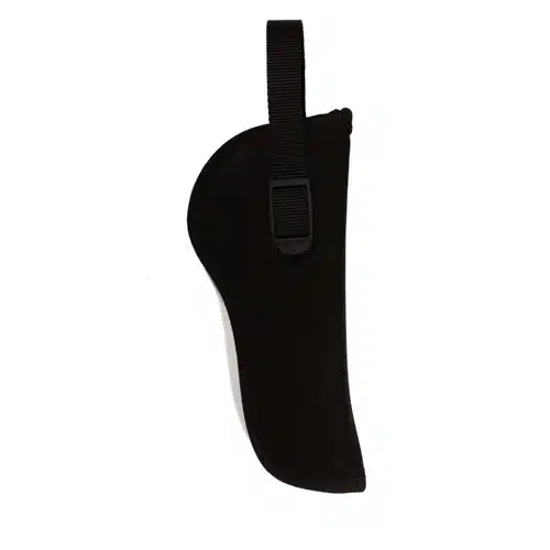 Sleek black tactical holster for secure firearm storage with adjustable strap and comfortable fit.