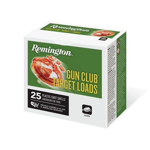 Remington Gun Club Target Loads: 25 reliable plastic shot shells for precision target shooting.