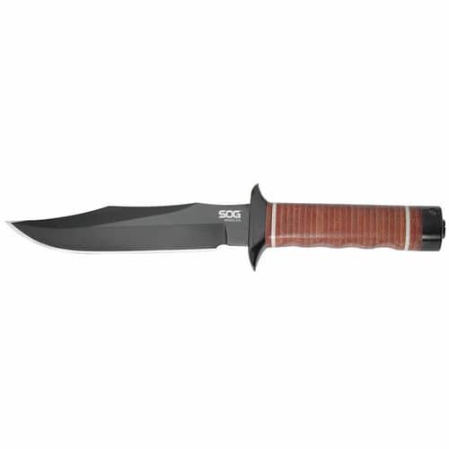 Durable tactical combat knife with double-edged blade, textured grip, and versatile design for outdoor use.