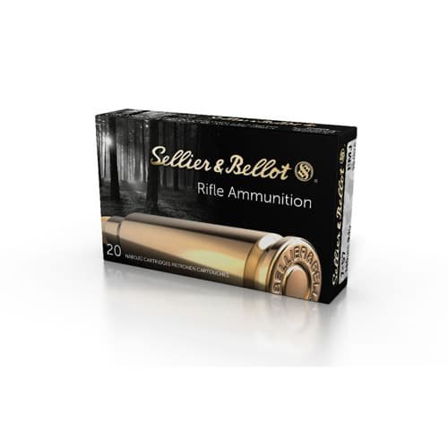 Sellier & Bellot Premium Rifle Ammunition, 20 rounds of high-quality, reliable cartridges for shooting.