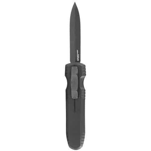 Sleek tactical knife with ergonomic grip, precision blade, and convenient carry clip.