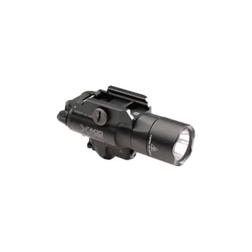 High-performance tactical flashlight for firearms, durable design, quick access controls for critical situations.