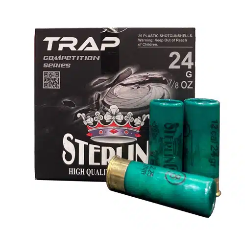 Turquoise 24G Trap Shooting Shells - Reliable Competition Series Ammunition for Precision and Performance.