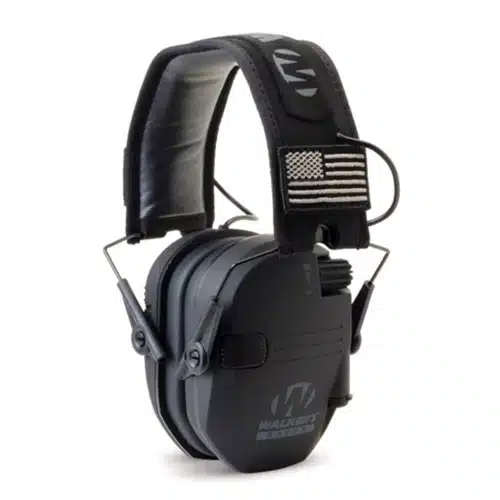 Durable tactical headphones with noise-canceling technology and padded comfort for ultimate hearing protection.