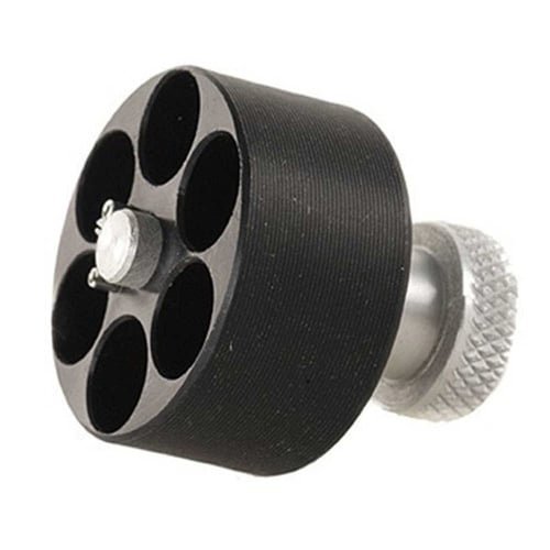 High-quality revolver cylinder with six chambers, designed for durability and ergonomic handling.