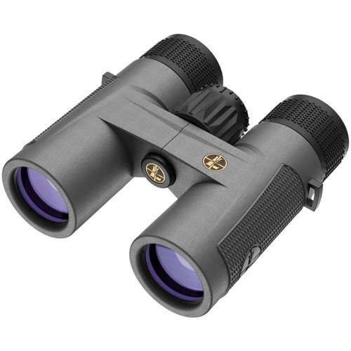 Sleek binoculars with purple lenses, ergonomic design, perfect for outdoor adventures and wildlife observation.