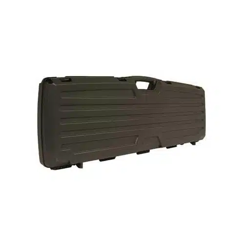 Rugged tactical gun case with ergonomic handle, perfect for secure firearm transport and storage.