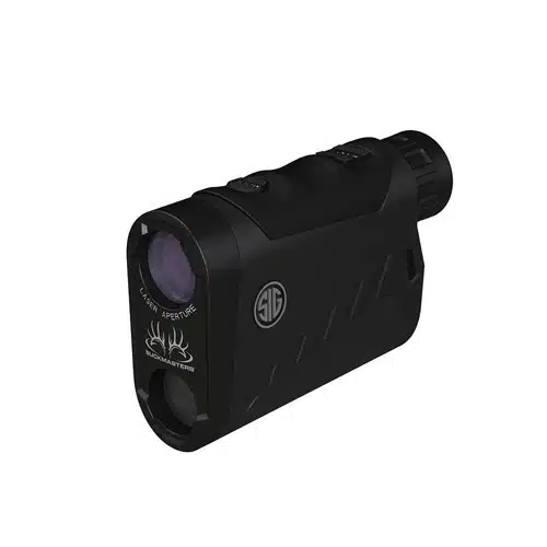 Sleek black rangefinder for accurate outdoor measurements, ideal for hunters and enthusiasts.